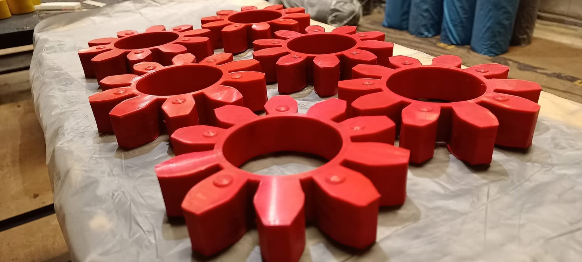 Rubber Coupling Spider Red